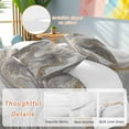 thumbnail image 4 of Marble Duvet Cover Set California King Size Abstract Fluid Art Grey Brown Marble Texture Modern Soft Lightweight Comforter Covers 4 Piece Bedding Set with 1 Duvet Cover 1 Bed Sheet & 2 Pillow Shams, 4 of 8
