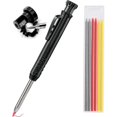 thumbnail image 1 of Solid Construction Pencil with Sharpener Deep Hole Carpenter Pencils Marking Tool for Glass, Ceramic, Hardened Steel, Wood, 1 of 5