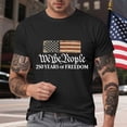 thumbnail image 2 of TOWED22 Men's American 250Th Anniversary Print Casual T-Shirt America 250 Years USA 1776 2026 Shirt(Black,S), 2 of 8