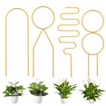 thumbnail image 1 of Enrejado de Metal pequeño de 4 Uds para plantas en macetas, enrejado dorado para plantas trepadoras de interior, Mini enrejado para plantas en macetas, estaca de soporte, 1 of 5