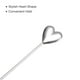 thumbnail image 4 of Inoxidable Acero Cóctel Palillos, 5uds 4.41" Metal Cóctel Dientes Palillos Martini Palillos Reutilizables Corazón Forma Cóctel Brochetas para Bebidas Aperitivo Frutas (Plateado), 4 of 7