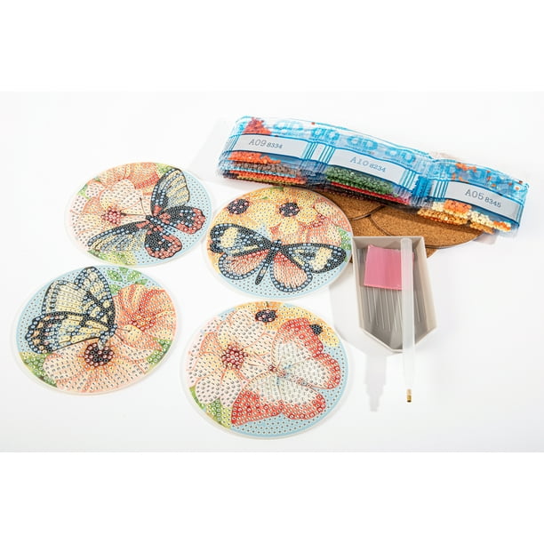 DIAMOND DOTZ® Butterfly Coasters Diamond Painting Kit - Walmart