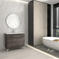 thumbnail image 2 of 36 in. Single Vanity in Gray Oak finish with Solid Surface Resin White Sink, 2 of 11
