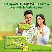 8 X Tetmosol Medicated Soap 100 gm fights skin infections, itching with lime