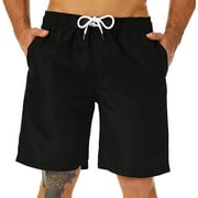 Mens Swim Trunks Long, Quick Dry Mens Boardshorts, 9 Inches Inseam Mens Bathing Suits，L