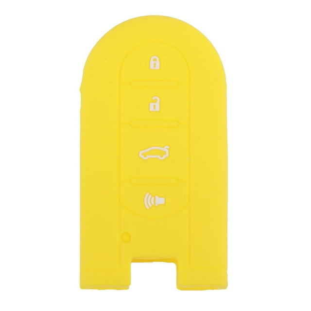 koolsoo Rubber Key Fob Remote cover and case Keyless Skin Jacket For Bezza - To Choose - Yellow, 7x4cm