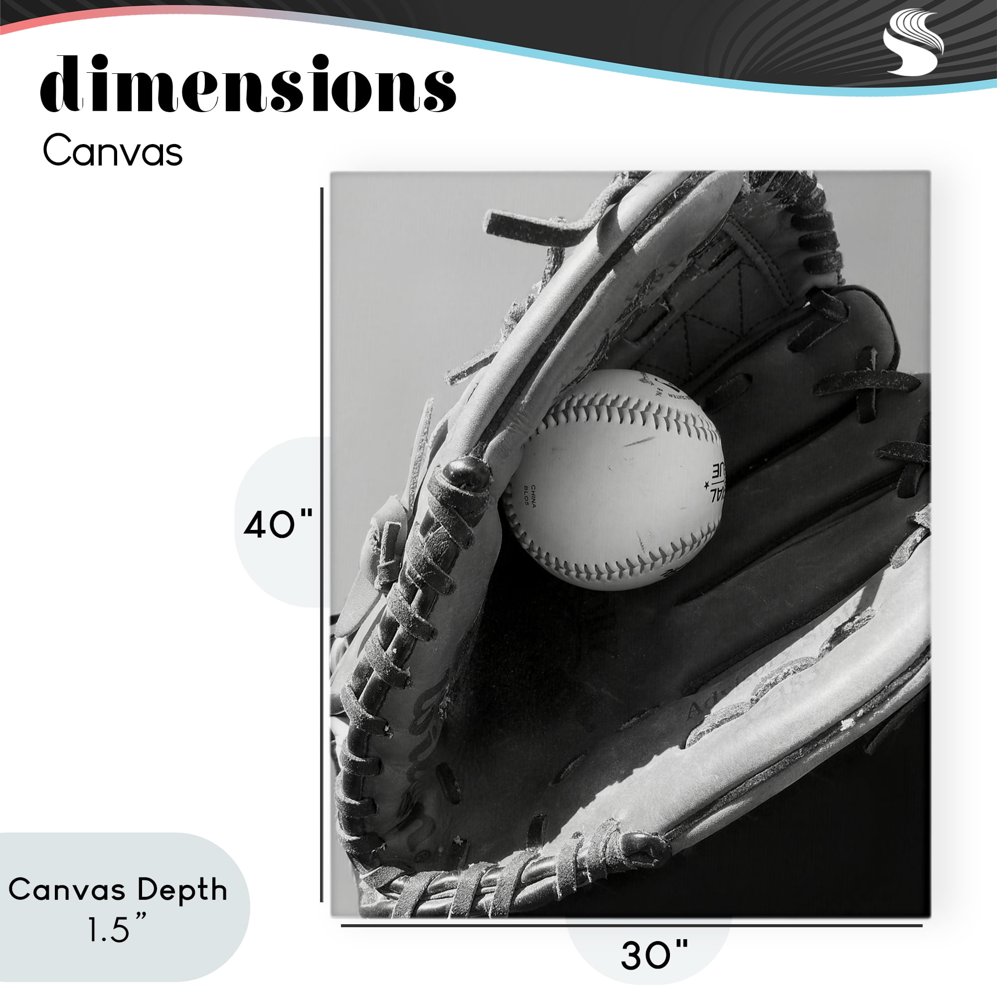 Stupell Industries Nice Catch Baseball Canvas Wall Art, design by Marcus Prime