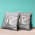 thumbnail image 3 of Love Your Vase Peacock Throw Pillow with Removable Cover in Pink Brown 16x16, 3 of 8