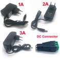 thumbnail image 1 of Enchufe europeo AC 100-240V a DC 12V 1A 2A 3A 12W 24W 36W, adaptador de fuente de alimentación para tira de luces LED/con conector, 1 of 3