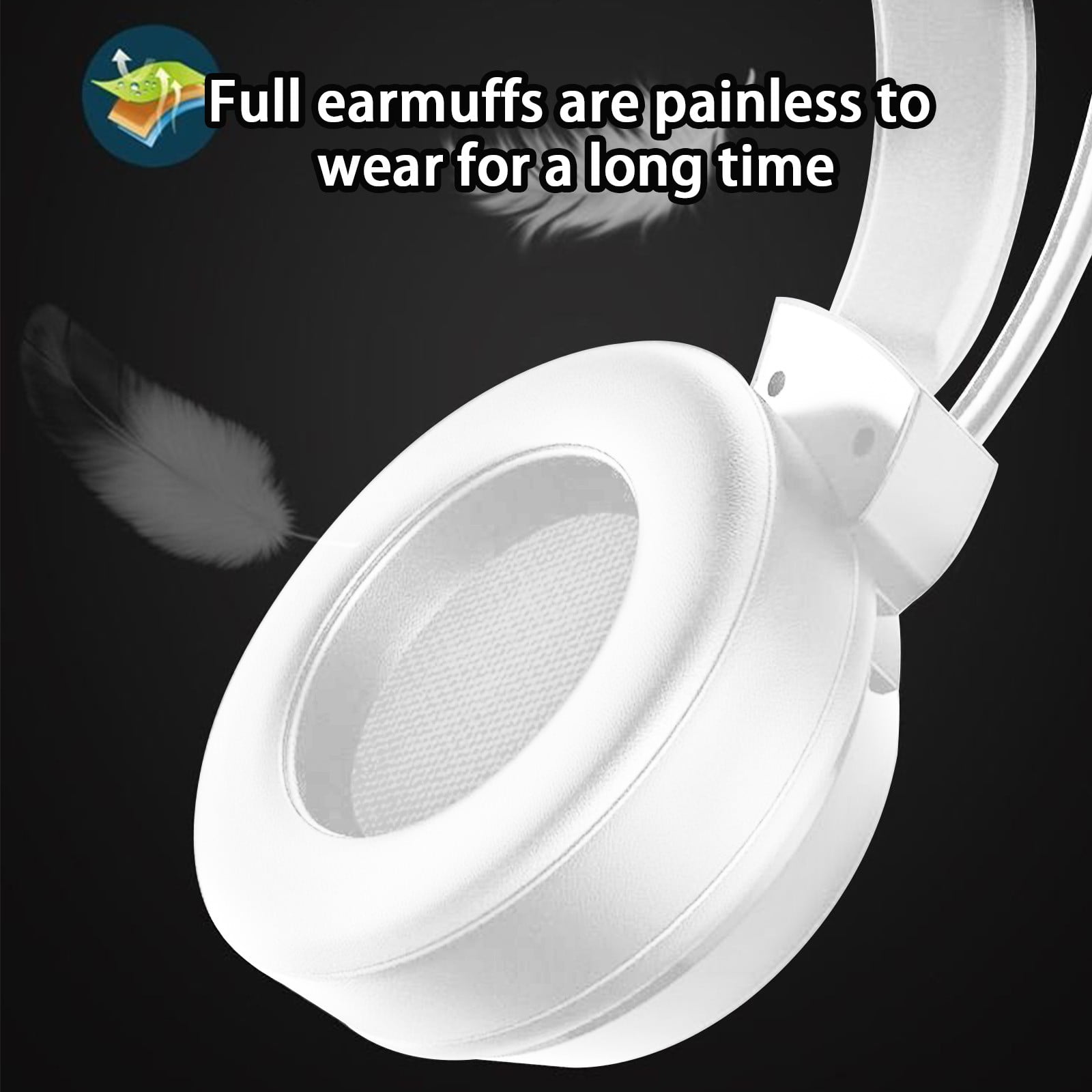 Gmogad Gaming Headset for PS4, PS5, PC, Xbox One, Over Ear Headphones with Surround Sound, Wired 3.5mm Headphones, Lightweight Comfortable Earmuffs for Switch Laptop Mobile