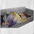 thumbnail image 6 of Yoga Soft Flannel Fleece Blanket, Warrior Pose by Woman in Silhouette with Majestic Sunset Sky Virabhadrasana Practice, Cozy Plush for Indoor and Outdoor Use, 70" x 90", Multicolor, by Ambesonne, 6 of 6