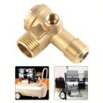 thumbnail image 1 of 3-Port Cuivre Mâle Fileté Air Compresseur Check Valve Connecteur Outil, 1 of 9