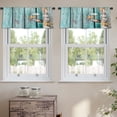 thumbnail image 2 of LALILO Kitchen Curtain Valance Marine Border Fishing Rod Pocket Window Curtain 52"x 18" Set of 2, 2 of 6