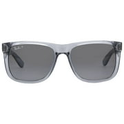 Ray-Ban Justin Sunglasses - Mens, Grey Gradient Polarized Lenses, Transparent Bl