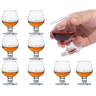 Shot Glasses, 50ml/1.75 oz Shot Glass Set of 8 Cute Brandy Cognac Glasses/Clear Shot Glasses/Mini Brandy Glass