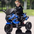 thumbnail image 1 of Electric Motorcycle for Kids, YOFE 12V Ride on Motorcycle, Battery Powered Ride On Toy w/ USB Port, MP3 Player, Radio, Kids Electric Motorcycles for Kids Boys Girls Birthday Present, Blue, R6265, 1 of 7