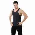 thumbnail image 2 of TOPTIE Men's Slimming Body Shaper Compression Shirt, Shapewear Sculpting Vest Muscle Tank-Black-L, 2 of 6
