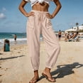thumbnail image 6 of Zulora Women Stylish Striped High Waist Drawstring Pants Casual Elastic Cuffed Ankle Joggers with Pockets, 6 of 9
