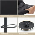 thumbnail image 5 of Bar Stools Set of 2, 360° Swivel Square Modern Kitchen Bar Stool with Back, PU Leather Adjustable Height Barstools for Bar, Kitchen Island, Dining, Black, 5 of 11