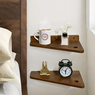 Wall Mounted Small Floating Shelf Stick On Wall Shelves for  Bedroom,Kitchen,Bathroom Bedside Shelves to Display Speakers,Photo