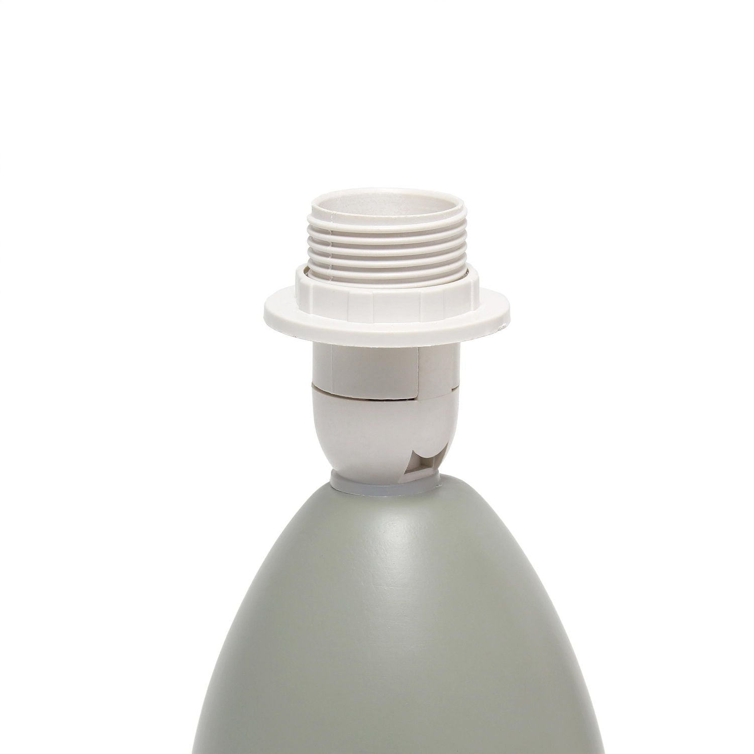Simples Conceptions Mini Oeuf Ovale Lampe de Table en Céramique 2 paquets, Gris
