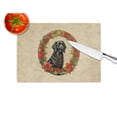 thumbnail image 4 of Flat-Coated Retriever Christmas Flowers Glass Cutting Board 12 in x 15 in, 4 of 5