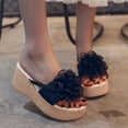 thumbnail image 3 of Dakaela Women's Wedge Platform Espadrille Slide Sandals Slip on Open Toe High Heels Summer Flip Flops, 3 of 8