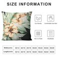 thumbnail image 6 of Nawypu  Hibiscus Flower Throw Pillow Cover Pack of 2 Square Couch Pillowcase Tropical Palm Leaf Cushion Cover for Living Room Bedroom Sofa Car 2pcs, 6 of 6