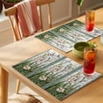 thumbnail image 4 of Retro Window Flowering Placemats Set of 2, Green Floral Butterflies Non-Slip Place Mats Washable Table Mats for Kitchen Dining Table Decorations Indoor/Outdoor, 4 of 9