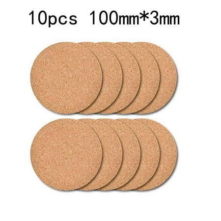 

Mingyiq 10Pcs Cork Coasters Square Cork Mat Self-adhesive DIY Backing Sheet for Home Bar