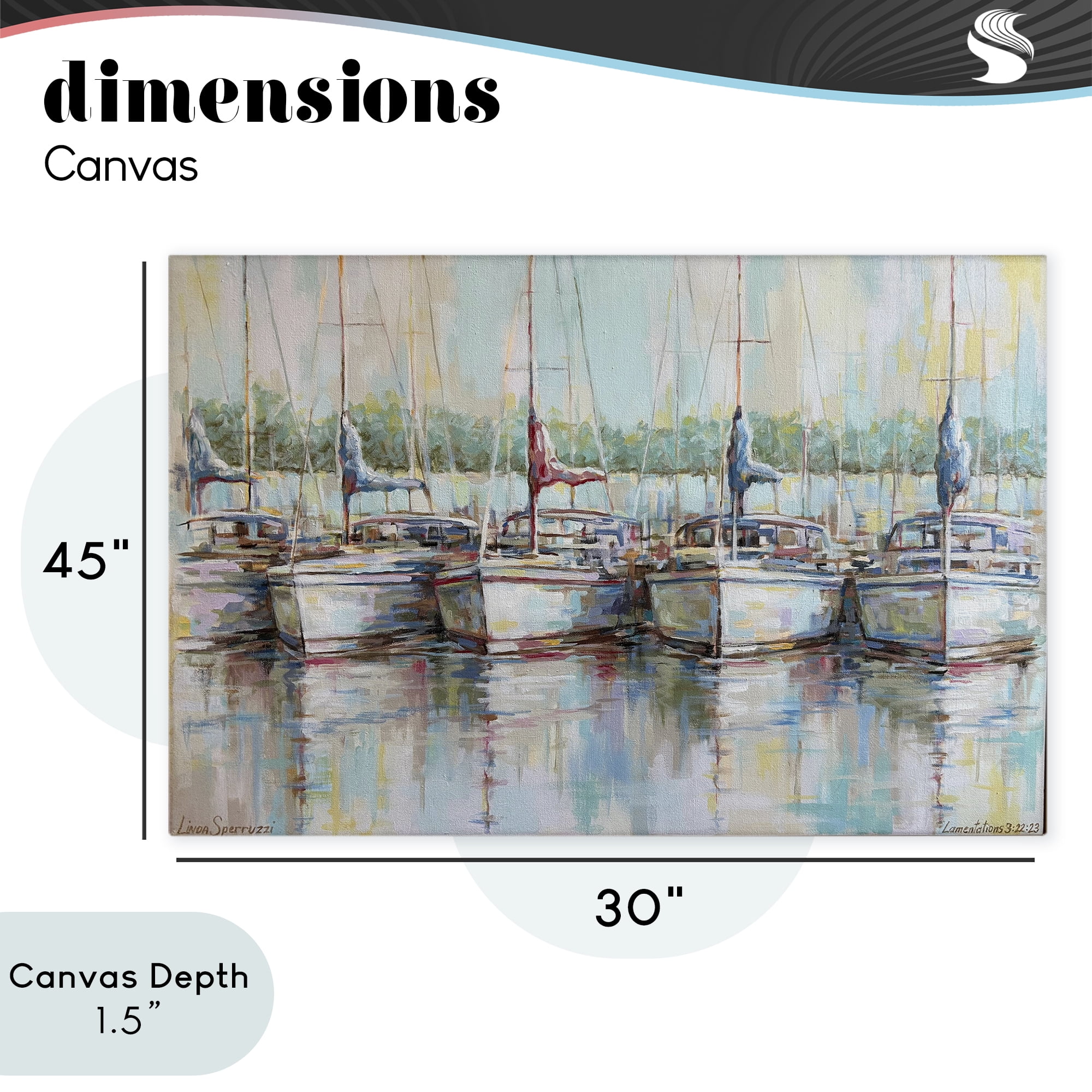 Stupell Industries Morning At The Marina Canvas Wall Art, design by Linda Sperruzzi