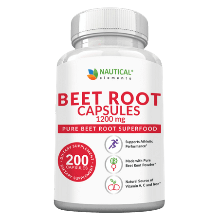 Beet Root Capsules - 1200mg Per Serving of Beet Supplement - 200 Beet Root Powder Capsules