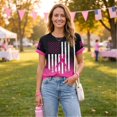 thumbnail image 4 of Mfakffe Breast Cancer Shirts for Women October Breast Cancer Awareness Casual Crew Neck Short Sleeve Tops with Pink Ribbon Print, 4 of 4