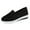 Black, variant on NOKIO Women's Slip On Walking Shoes Casual Mesh Athletic Flat Loafers Knit Comfort Work Tennis Sneakers Ladies Fashion Solid Color Mesh Breathable Thick Sole Comfortable Casual Sneakers