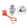 thumbnail image 6 of M8 Silver Tone Thread Straight Grease Nipple Fittings w/ Red Dust Cap for Car 20 Set, 6 of 6