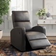 thumbnail image 3 of Lazzara Home Keamy Dark Brown Faux Leather Upholstered Reclining Chair, 3 of 7