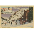 thumbnail image 2 of Wild Apple Portfolio 32x23 Black Ornate Wood Framed with Double Matting Museum Art Print Titled - Skiing II, 2 of 4