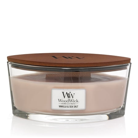 WoodWick - Vanilla and Sea Salt Hearthwick Ellipse Candle