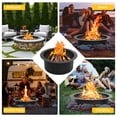 thumbnail image 4 of Aoodor 36" Metal Fire Pit Ring for Wood Burning, Portable Outdoor Firepit, 4 of 7
