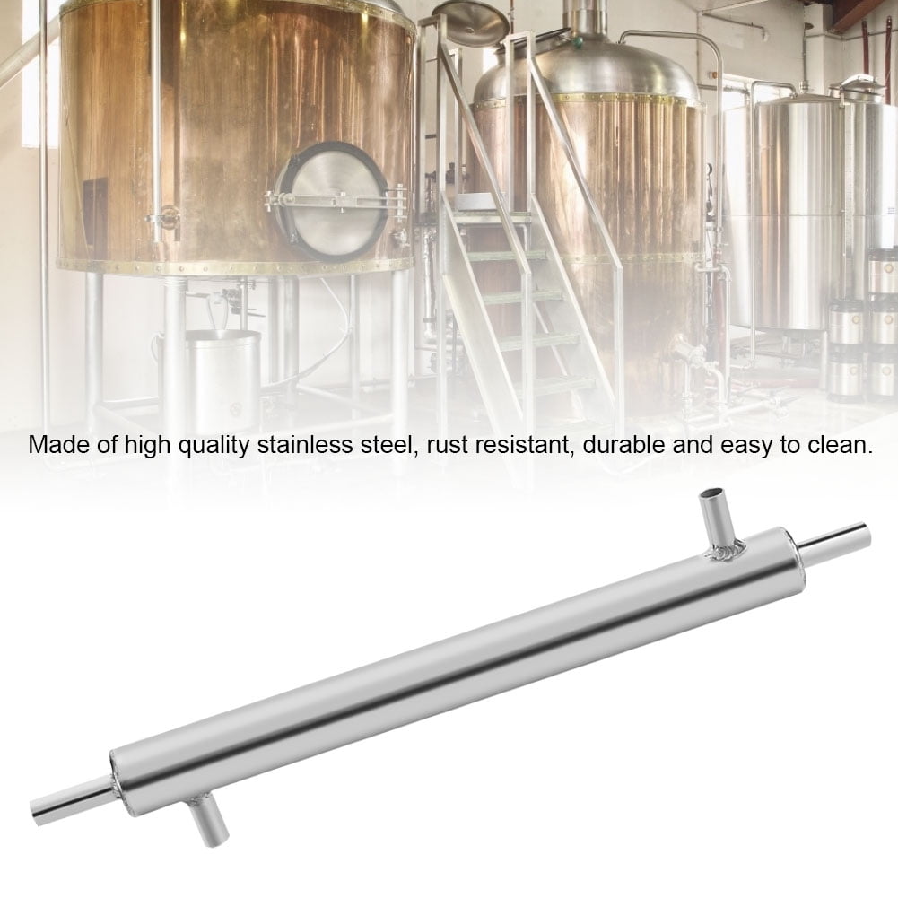 1*Cooler Distiller Condenser Stainless External Cooling Pipe Tube For Home Brewe 