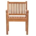 thumbnail image 5 of Teak Wood Elzas Outdoor Patio Dining Arm Chair, A-Grade Teak Wood, 5 of 5