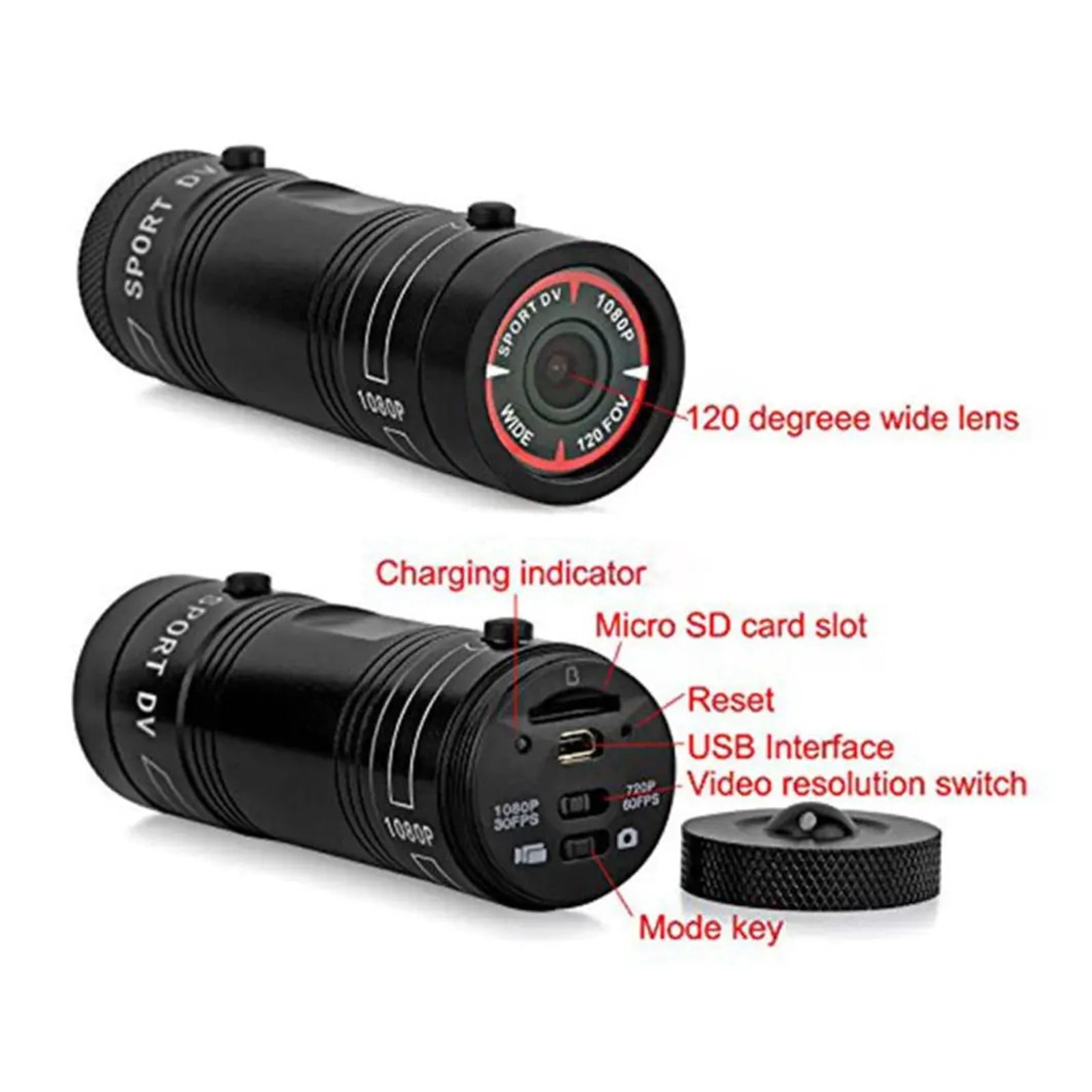 Bicycle Sports Camera Mountain Bike Motorcycle Helmet Action Camera DV F9 Camcorder Full 1080p HD Car Video Recorder