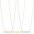 thumbnail image 4 of KoolJewelry 10k Rose Gold 1.5 inch Wide Polished Bar Pendant Necklace (18 inch), 4 of 6