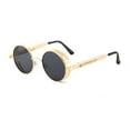 thumbnail image 2 of Steampunk glasses new fashion round sunglasses retro glasses trendy sunglasses for men and women/#15, 2 of 4