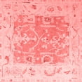 thumbnail image 1 of Ahgly Company Machine Washable Indoor Square Oriental Red Traditional Area Rugs, 5' Square, 1 of 4