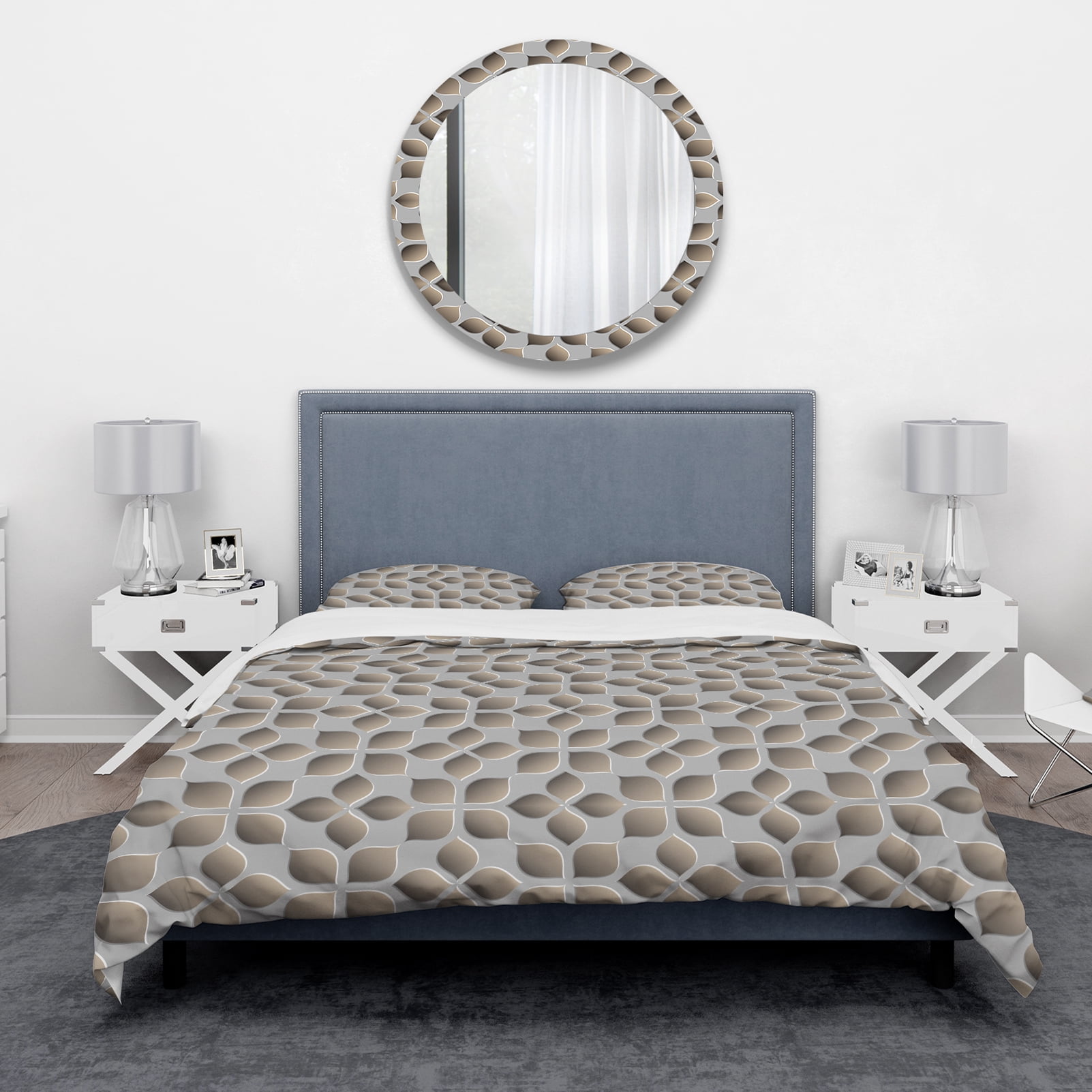Designart 'Abstract Pattern' Scandinavian Duvet Cover Set