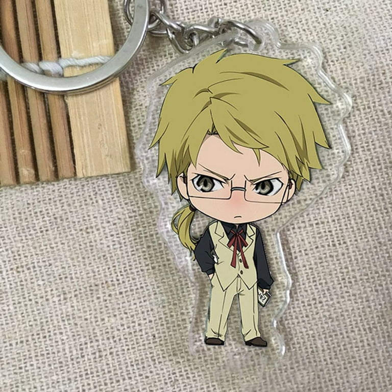 Riapawel Bungo Stray Dogs Keychain Double-sided Clear Acrylic Key Ring Anime  Figure Color Printed Pendant Clothing Bag Accessories 