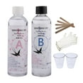 thumbnail image 1 of 118ml Ab Résine Époxy Colle Cristal Transparent avec Bâtonnets d'Agitation Kits, 1 of 8