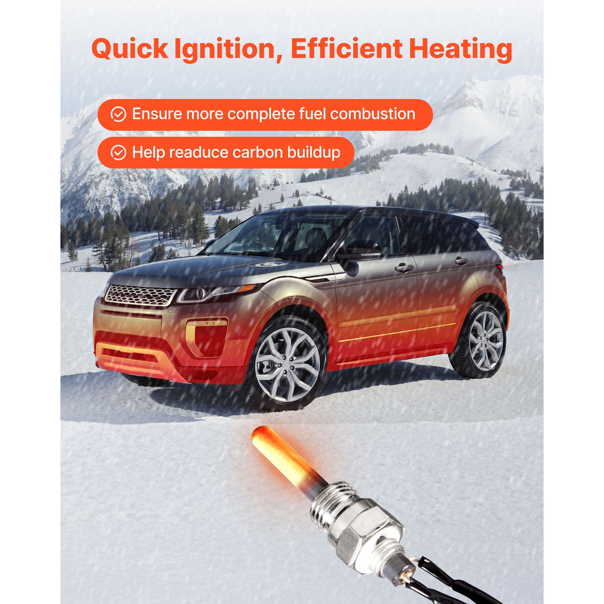 Glow Plug Repair Kit with Removal Socket & Gaskets, Complete Diesel Glow Plug Maintenance Set, Replacement Tool for Diesel Engine Cold Start Repair