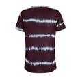 thumbnail image 5 of Kagetolytai Womens Tops Women's Fashion Tie-dye Design Casual Round Neck Short-sleeved Large Size T-shirt Plus Size Tops for Women Wine XL, 5 of 6